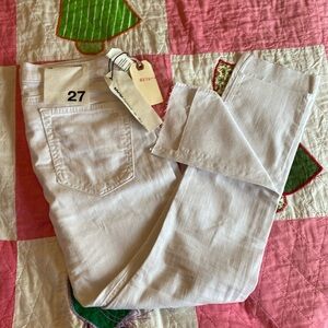 rag & bone White Ankle & Cropped Jeans